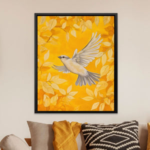 Gilded Wings - Masculine Wall Art in Black Frame