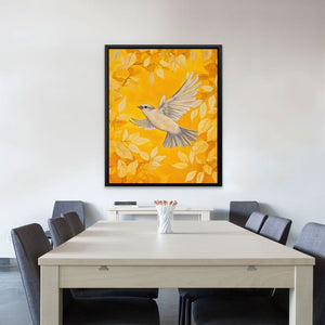 Gilded Wings - Brown Canvas Wall Art