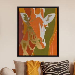 Giraffe Color Field — Giraffe Color Field Orange Room Zoom 233