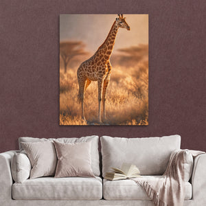 Giraffe Dawn Solitude — Giraffe Dawn Solitude Reading Couch Burgundy Walls copy 306