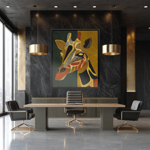 Giraffe Golden Horizon - Luxury Wall Art