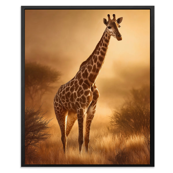 Giraffe Golden Savanna in a room