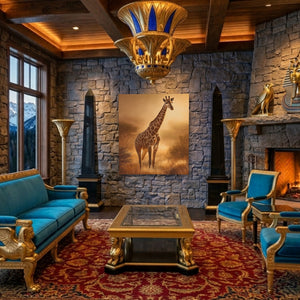 Giraffe Golden Savanna — Giraffe Golden Savanna Weird Egyptian Room Port 356