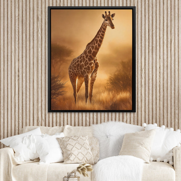 Giraffe Golden Savanna in a room