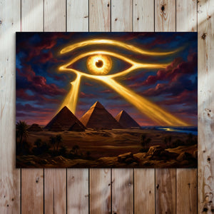Giza Eye Ascendant โ giza eye ascendant sq bed 2 wood panel 1land flush print