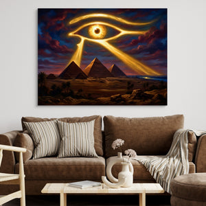 Giza Eye Ascendant โ giza eye ascendant sq brown couch 1land flush print