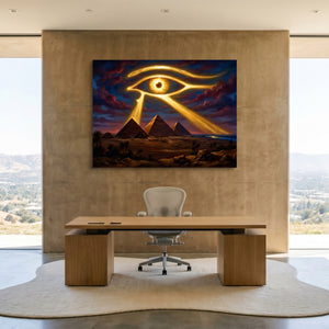 Giza Eye Ascendant โ giza eye ascendant sq minimalist lux office 1land flush print