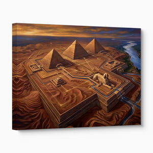 Giza Pyramids Truth โ giza pyramids truth angled flush print