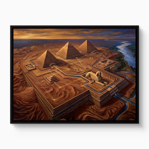 Giza Pyramids Truth โ giza pyramids truth white studio framed black