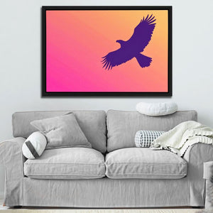 Glide Through the Sunset - Modern Wall Art in Black Frame