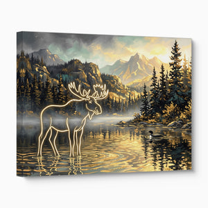 Glowing Moose Lake โ glowing moose lake angled flush print