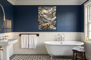 Glowing Puma Mountain โ glowing puma mountain small bathroom interior 2 1port flush print