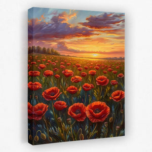 Glowing Sunset - Entry Canvas Wall Art