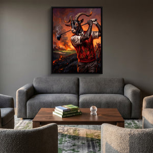 Goat's Hellish Drive โ goat's hellish drive sq golf course house 1port framed black