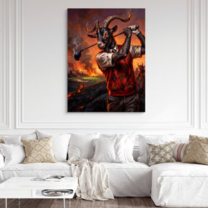 Goat's Hellish Drive โ goat's hellish drive sq white couch and wall 1port flush print