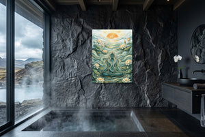 Goddess Flowing Water โ goddess flowing water small bathroom with window 1port flush print