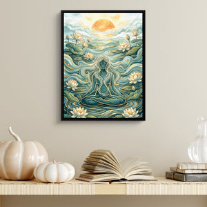 Goddess Flowing Water โ goddess flowing water sq halloween wall 2 1port framed black