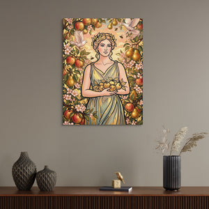Goddess Golden Harvest โ goddess golden harvest sq wall desk bird 1port flush print