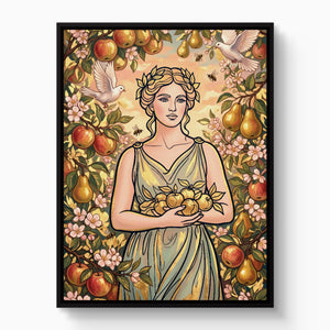 Goddess Golden Harvest โ goddess golden harvest white studio framed black