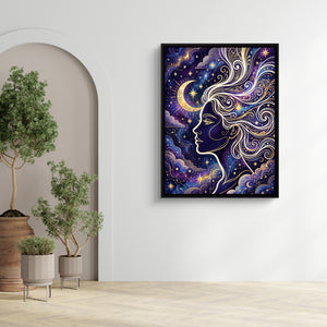 Goddess Golden Night โ goddess golden night sq zen room 1port framed black