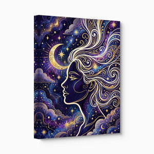 Goddess Golden Night โ goddess golden night angled flush print