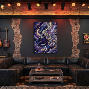 Goddess Golden Night โ goddess golden night sq man cave guitar 1port flush print