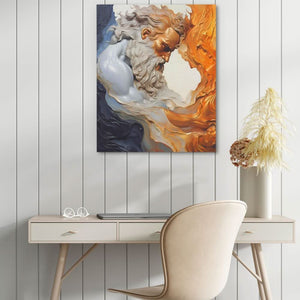 Godly Power - Abstract Wall Art in Black Frame