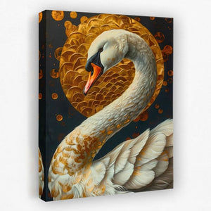 Godly Swan - Animals Canvas Wall Art