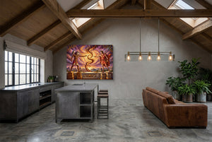 Gods Cosmic Fire โ gods cosmic fire modern minimalist living room 4 1land flush print