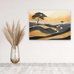 Gold African Hills - Africa Art