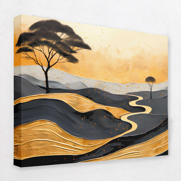 Gold African Hills in a room