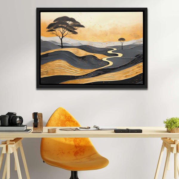 Gold African Hills in a room