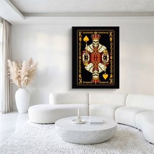 Gold Bones King of Spades Card โ gold bones king of spades card sq white luxury 1port framed black