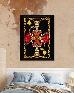 Gold Bones Queen of Spades Card โ gold bones queen of spades card psd mocha bedroom 1port flush print