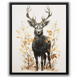 Gold Buck - Black Gold and White Art