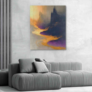Gold Coastline - Large Abstract Canvas Print