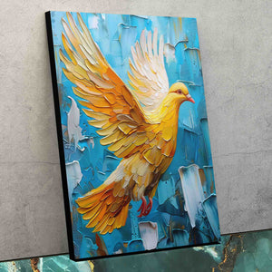 Gold Dove - Blue Wall Art