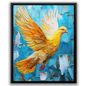 Gold Dove - Blue Animals Canvas Print