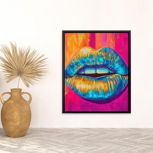 Gold - Dripped Kiss - Luxury Wall Art