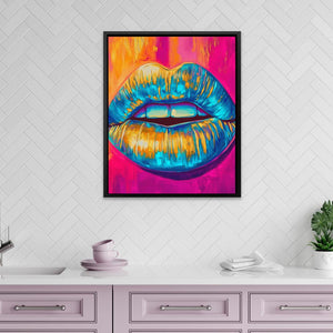 Gold - Dripped Kiss - Luxury Wall Art