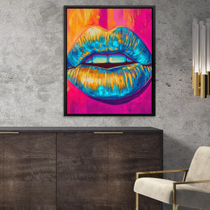 Gold - Dripped Kiss - Luxury Wall Art