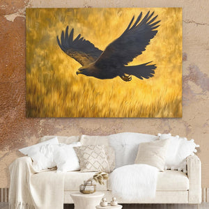 Gold Eagle Paradise - Luxury Wall Art