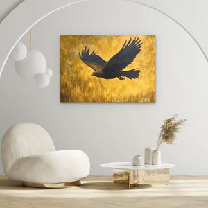 Gold Eagle Paradise - Brown Masculine Canvas Print