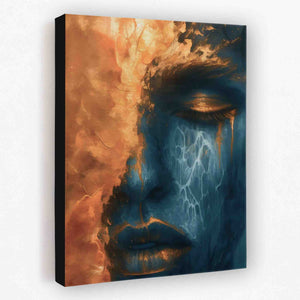 Gold Ebony - Female Canvas Wall Art