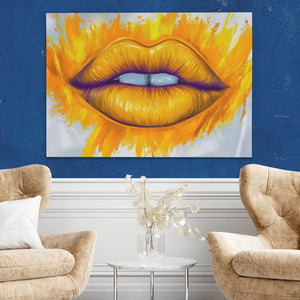 Gold Glamour - Yellow Wall Art for Women’s Office Art