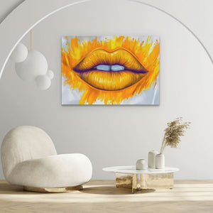 Gold Glamour - Yellow Pop Culture Canvas Print