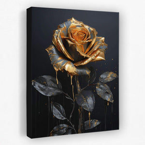 Gold Rose Budding - Luxury Wall Art