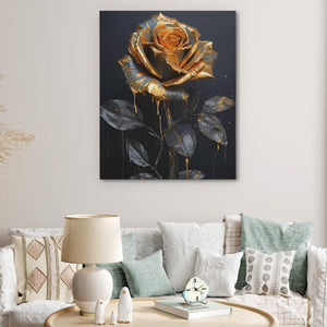 Gold Rose Budding - Luxury Wall Art