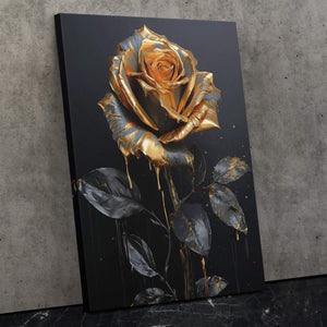 Gold Rose Budding - Luxury Wall Art