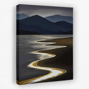 Gold Shoreline - Landscapes Canvas Wall Art